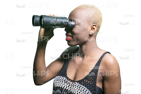 Woman Looking Through Binoculars Stock Photo Pack-31013