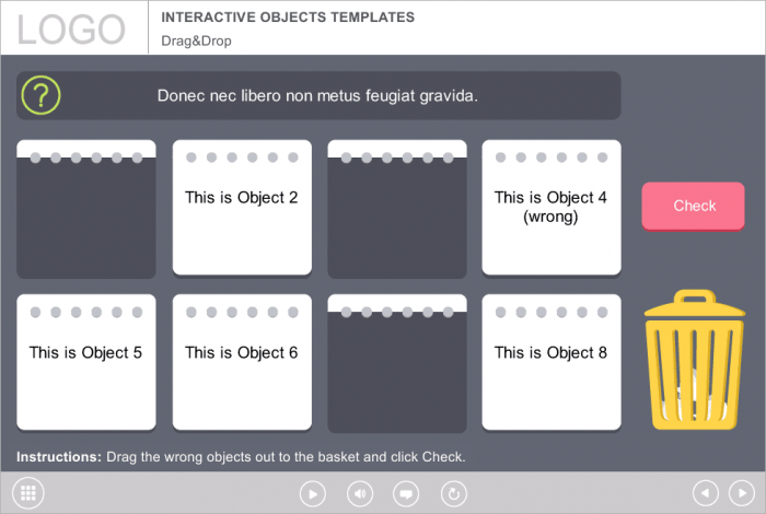 Dragging Items To The Basket — Download Storyline Template