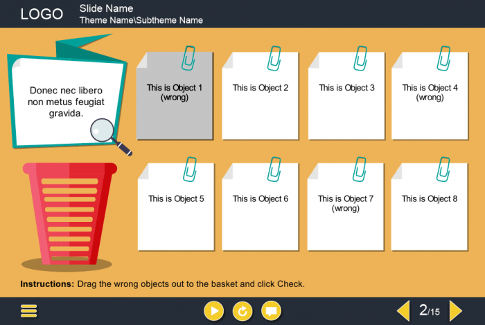 Drag and Drop Objects — Storyline eLearning Templates
