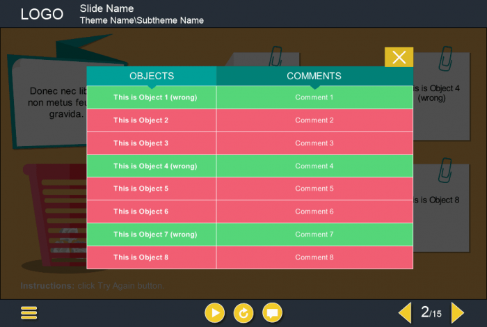 Quiz Results — eLearning Templates for Articulate Storyline