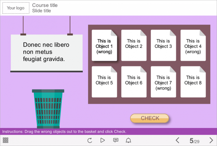 Drag and Drop Objects — Storyline eLearning Templates