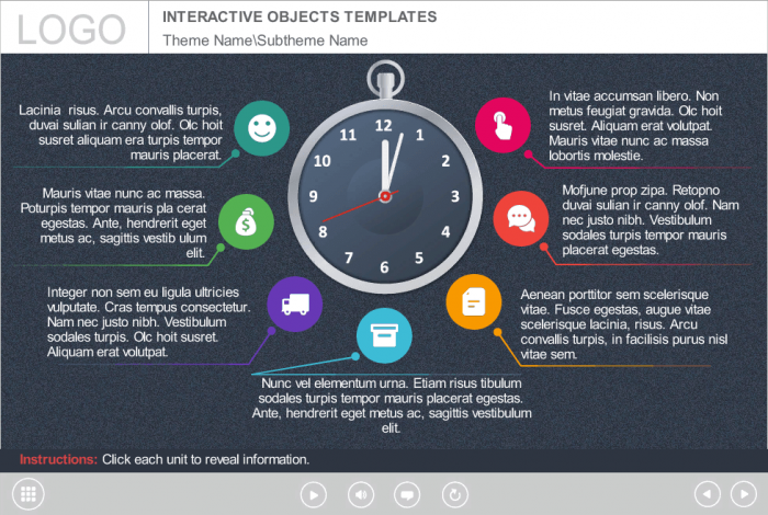 Colorful Clickable Icons — eLearning Storyline Templates