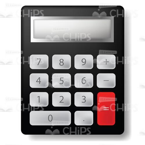 Simple Black Calculator Vector Image-0