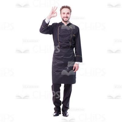 Happy Chef Showing OK Gesture Cutout Photo-0