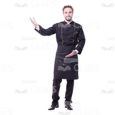 Handsome Chef Gesticulating Cutout Image-0