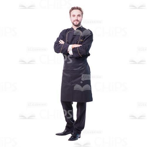 Half-Turned Chef Crossed Arms Cutout Image-0