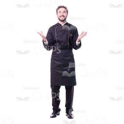Excited Chef Spread Arms Cutout Picture-0