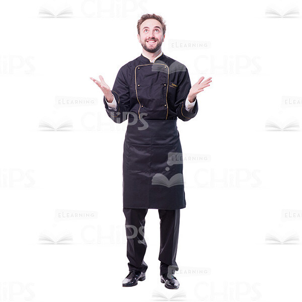 Excited Chef Spread Arms Cutout Picture-0