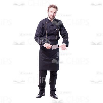 Attractive Chef Holding Cleaver Cutout Image-0