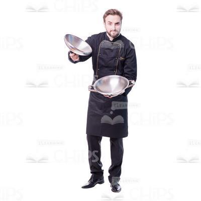 Pensive Chef Holding Empty Pan Cutout Picture-0