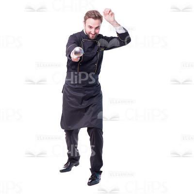 Handsome Chef Playing With Soup Ladle Cutout-0