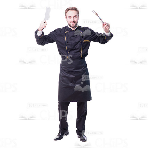 Chef Throwing Hands Up Cutout Picture-0