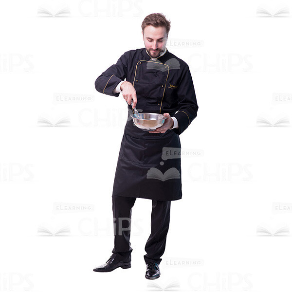 Focused Chef Cooking Meal Cutout Photo-0