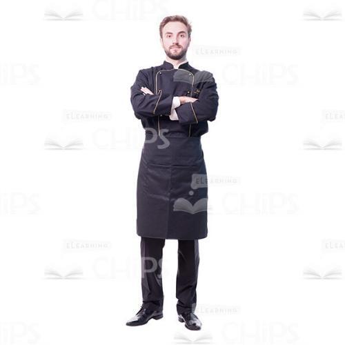 Cutout Bearded Chef Crossed Arms-0