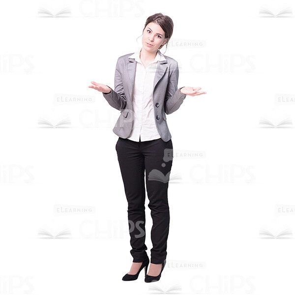 Cutout Image Of Young Businesswoman Holding Presentation-0