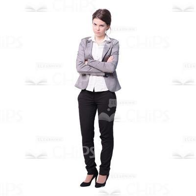 Displeased Businesswoman Cutout Photo-0