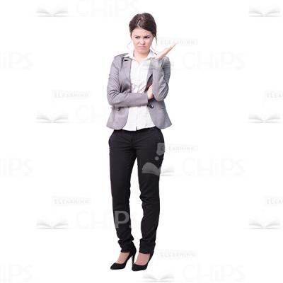 Displeased Young Business Lady Cutout Picture-0