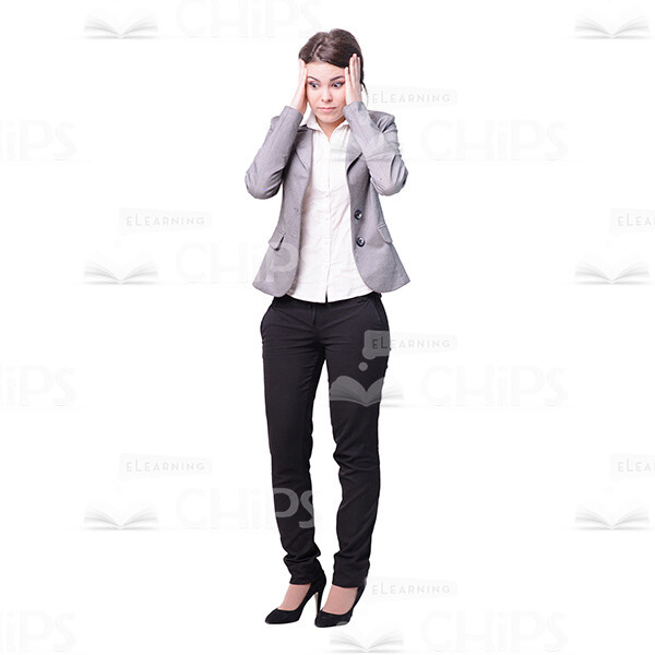 Troubled Business Lady Cutout Picture-0