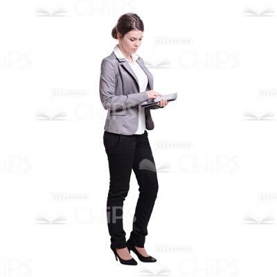 Confident Businesswoman Using Tablet Cutout Image-0