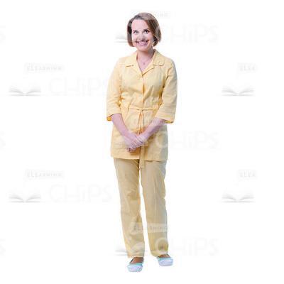 Happy Young Female Doctor Cutout Photo-0