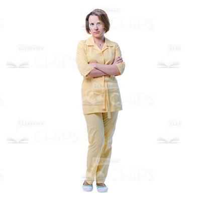 Confident Doctor Crossed Arms Cutout Picture-0