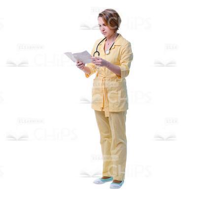 Doctor Holding Sickness Records Cutout Image-0