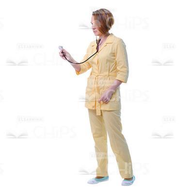 Young Doctor Using Stethoscope Cutout Picture-0
