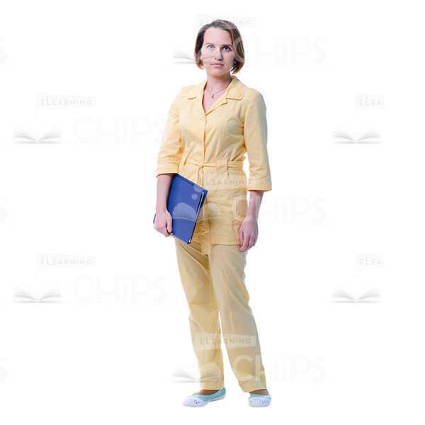Nice Medical Doctor With Folder Standing Upright Cut Out Photo-0