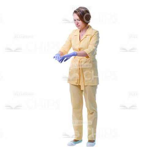 Young Doctor Working In Sterile Gloves Cutout Picture-0