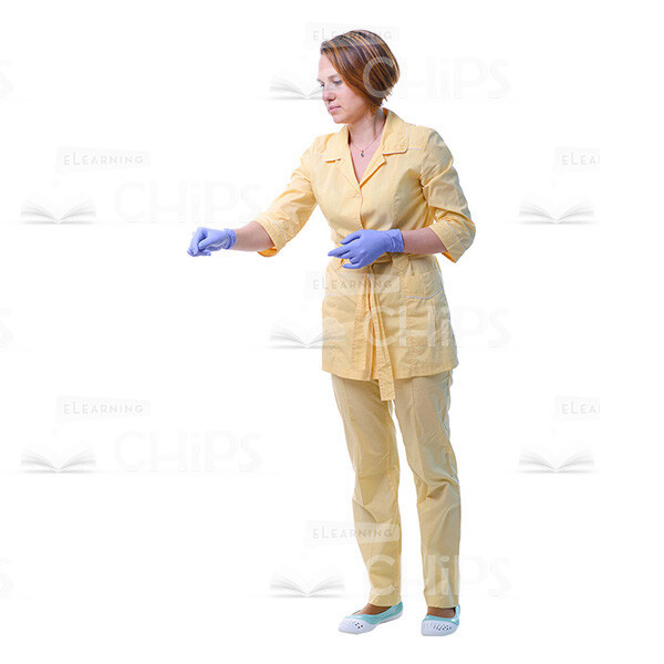 Female Therapist Stretching Out Right Hand Cut Out Picture-0