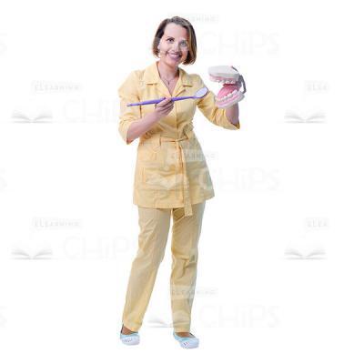 Cutout Picture Of Nice Doctor Holding Dental Equipment-0