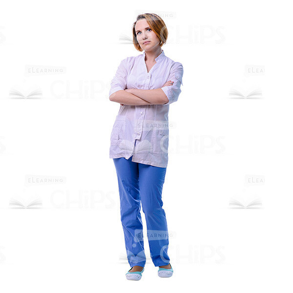 Self-Confident Doctor Crossed Her Arms Cutout Photo-0