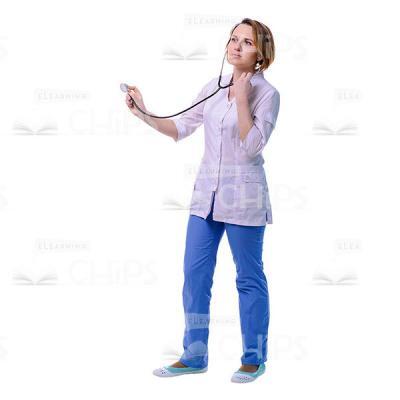 Attentive Physician Examining Patient Cutout Image-0