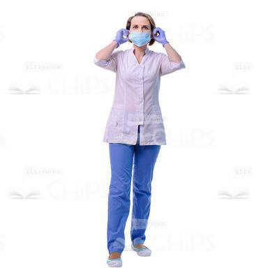 Serious Physician Wearing Protective Mask Cutout Picture-0