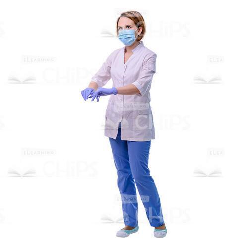 Doctor Holding Hands In Front Of Her Cutout Photo-0