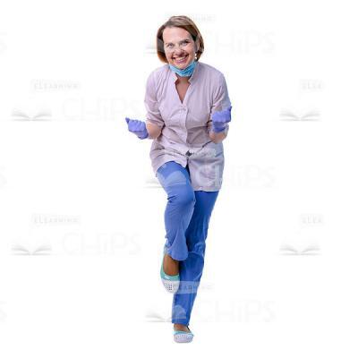 Extremely Happy Doctor Cutout Image-0