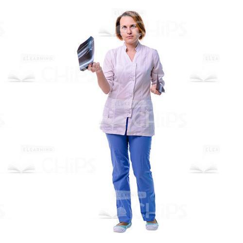 Confident Physician Holding Radiography Films Cutout Image-0