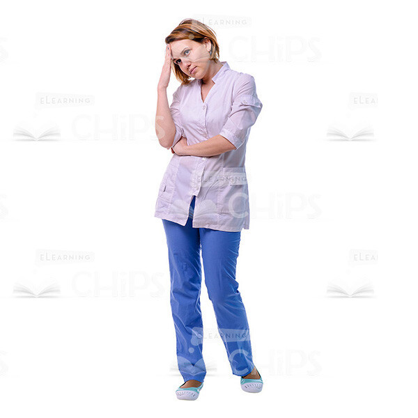 Pensive Health Professional Cutout Image-0