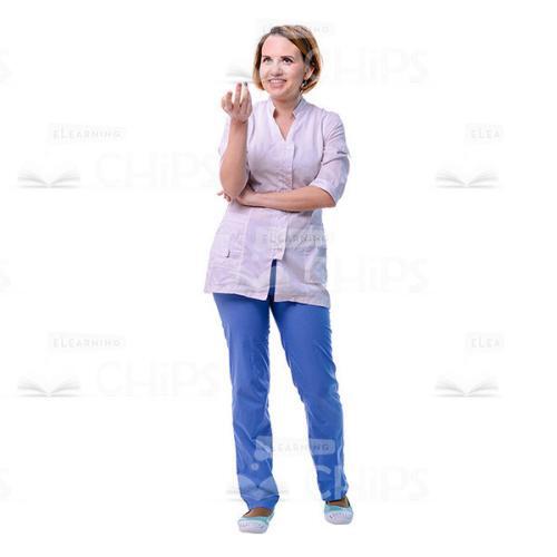 Attractive Doctor Explaining Something Cutout Image-0