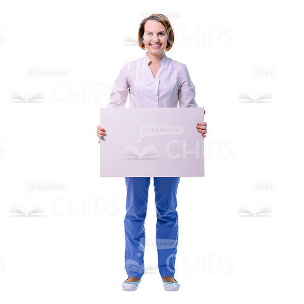 Cheerful Physician With Board Cutout Image-0