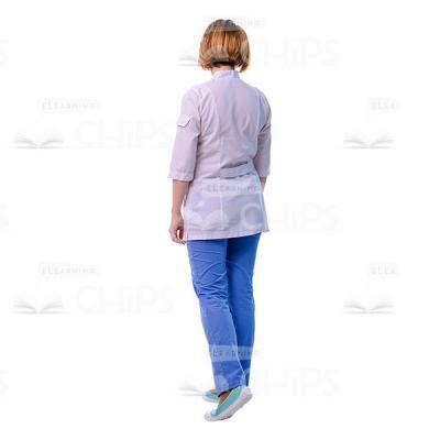 Female Doctor From The Back Cutout Image-0