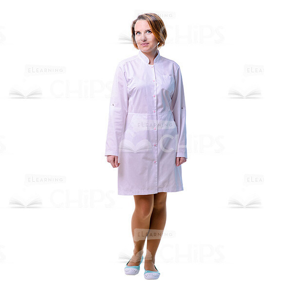 Cutout Picture Of Attractive Female Doctor-0
