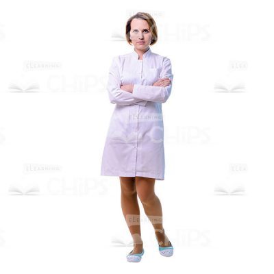 Confident Physician Crossed Arms Cutout Picture -0