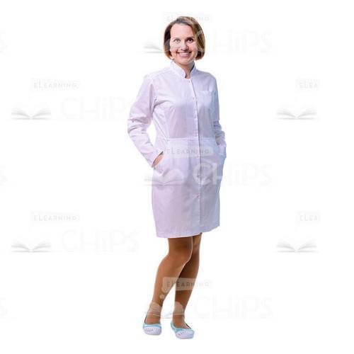 Attractive Doctor Holds Hands In Pockets Cutout Picture-0