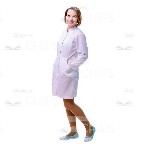 Smiling Doctor Standing In Half-Turn Cutout Photo-0