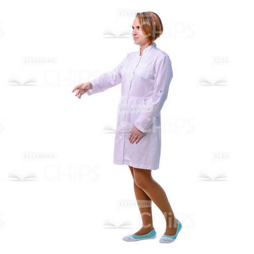 Half-Turned Doctor Stretching Out Right Hand Cutout Photo-0