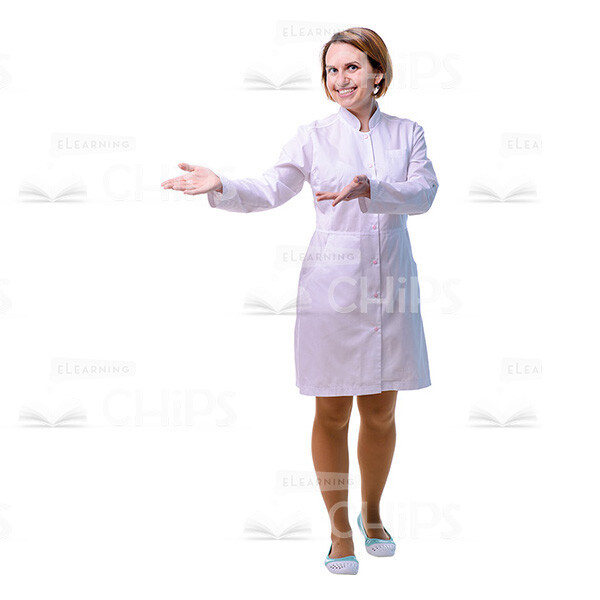 Cutout Smiling Doctor Presenting Something-0