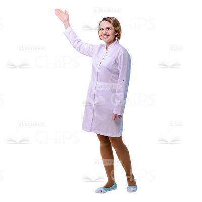 Cutout Image Of Happy Doctor Holding Presentation-0