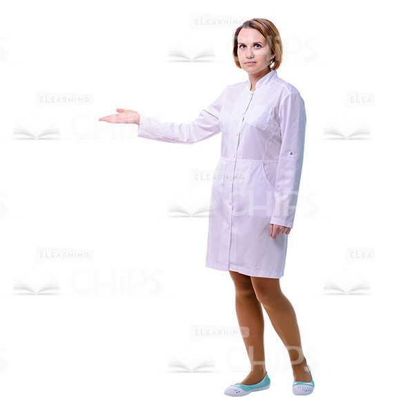 Cutout Image Of Calm Physician Holding Presentation-0