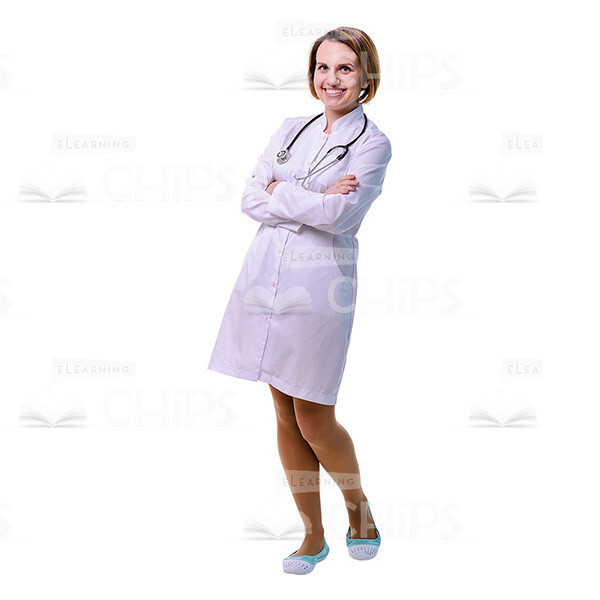 Half-Turned Doctor Crossed Arms Cutout Picture-0